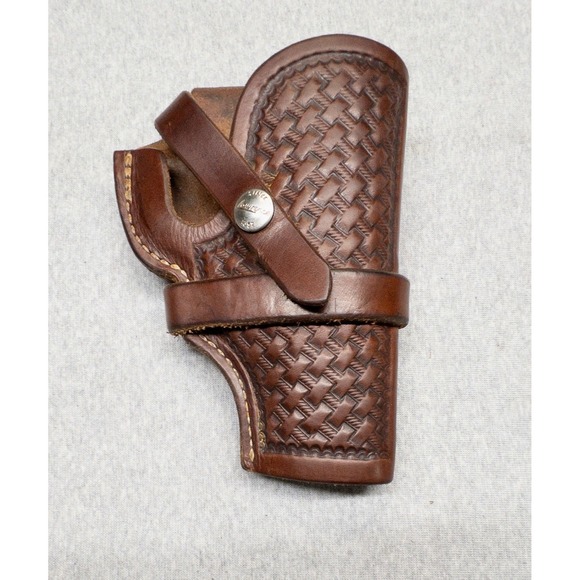 George Lawrence Other - Vtg George Lawrence Brown Leather Basket Weave Holster ICB 654 Outdoors Utility